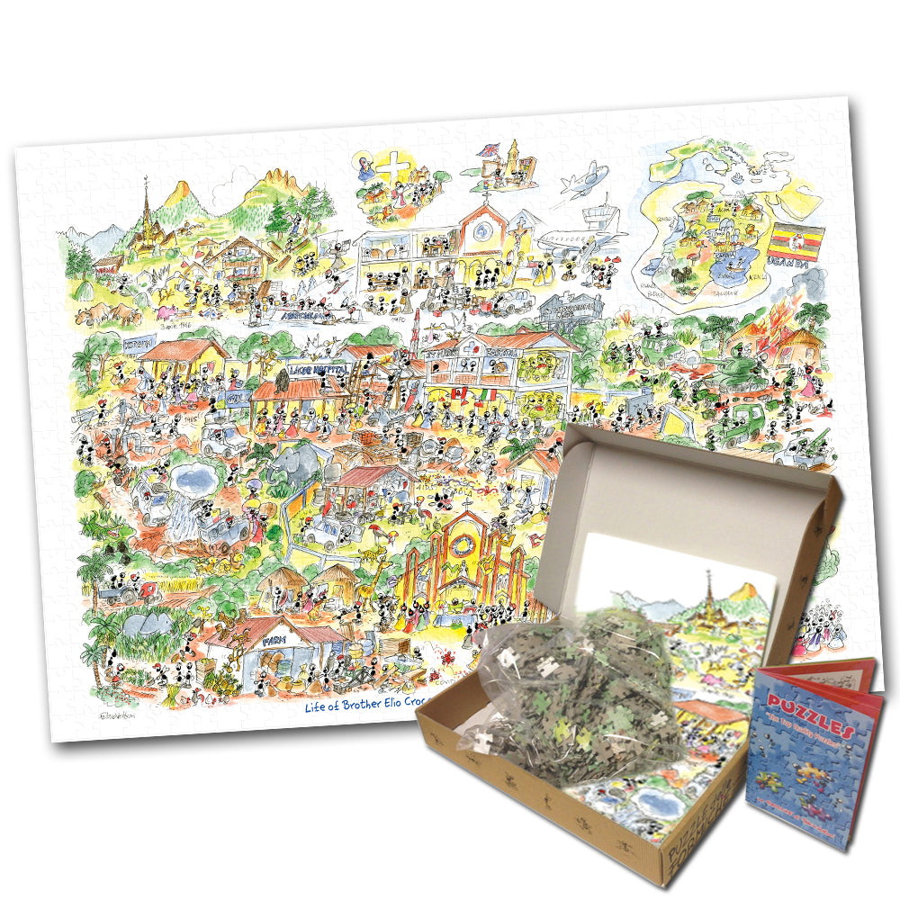 Puzzle "The life of Brother Elio Croce" 1080 pieces