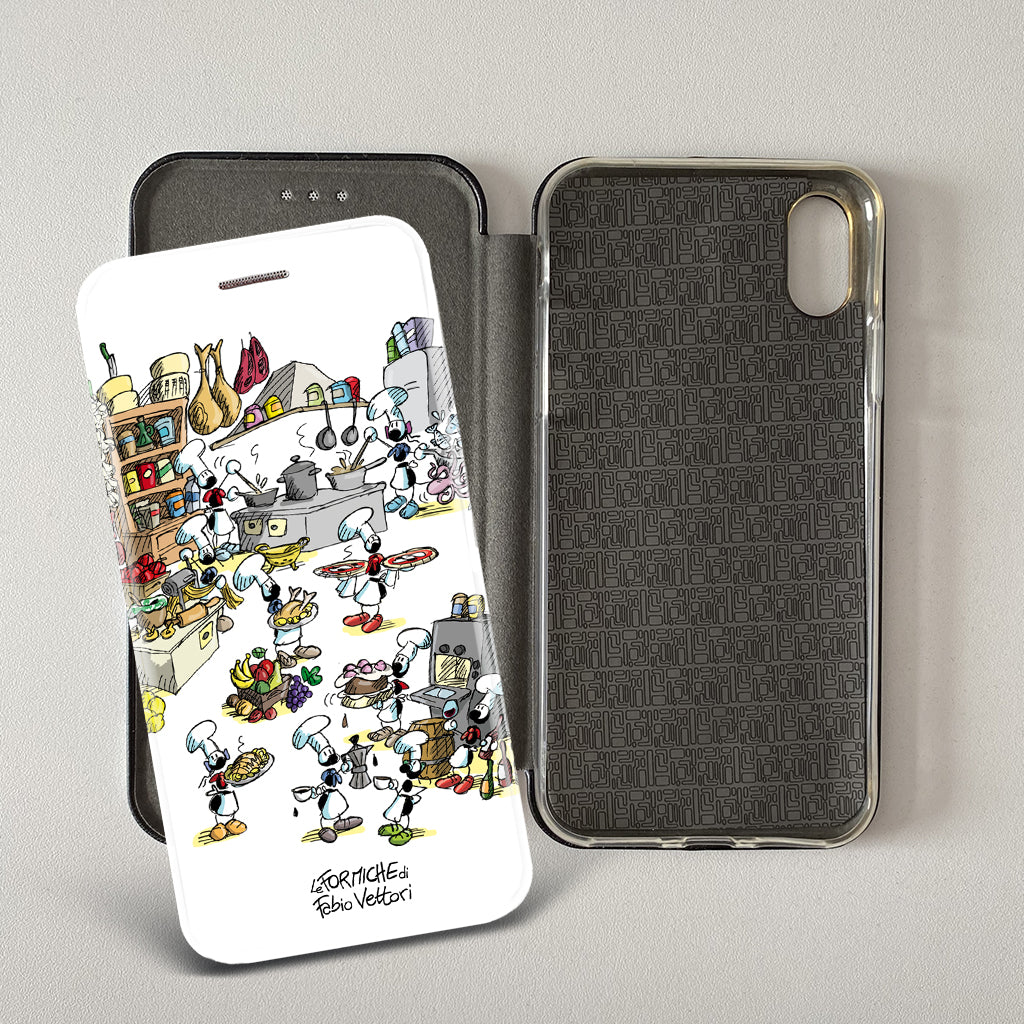 Cover artistica per Smartphone soggetto "Cucina" modello con apertura "a Libro"