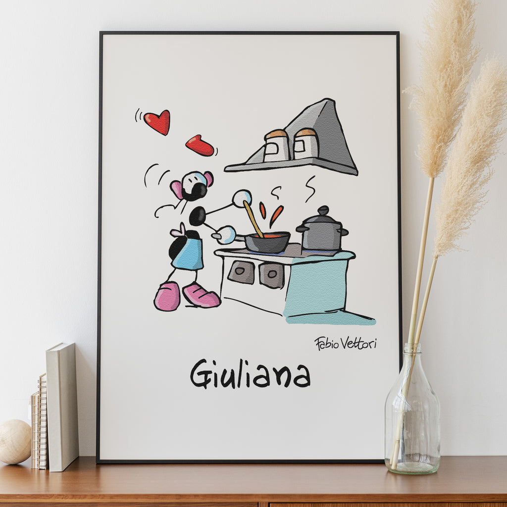 Stampa su poster personalizzata soggetto "Cuoca"