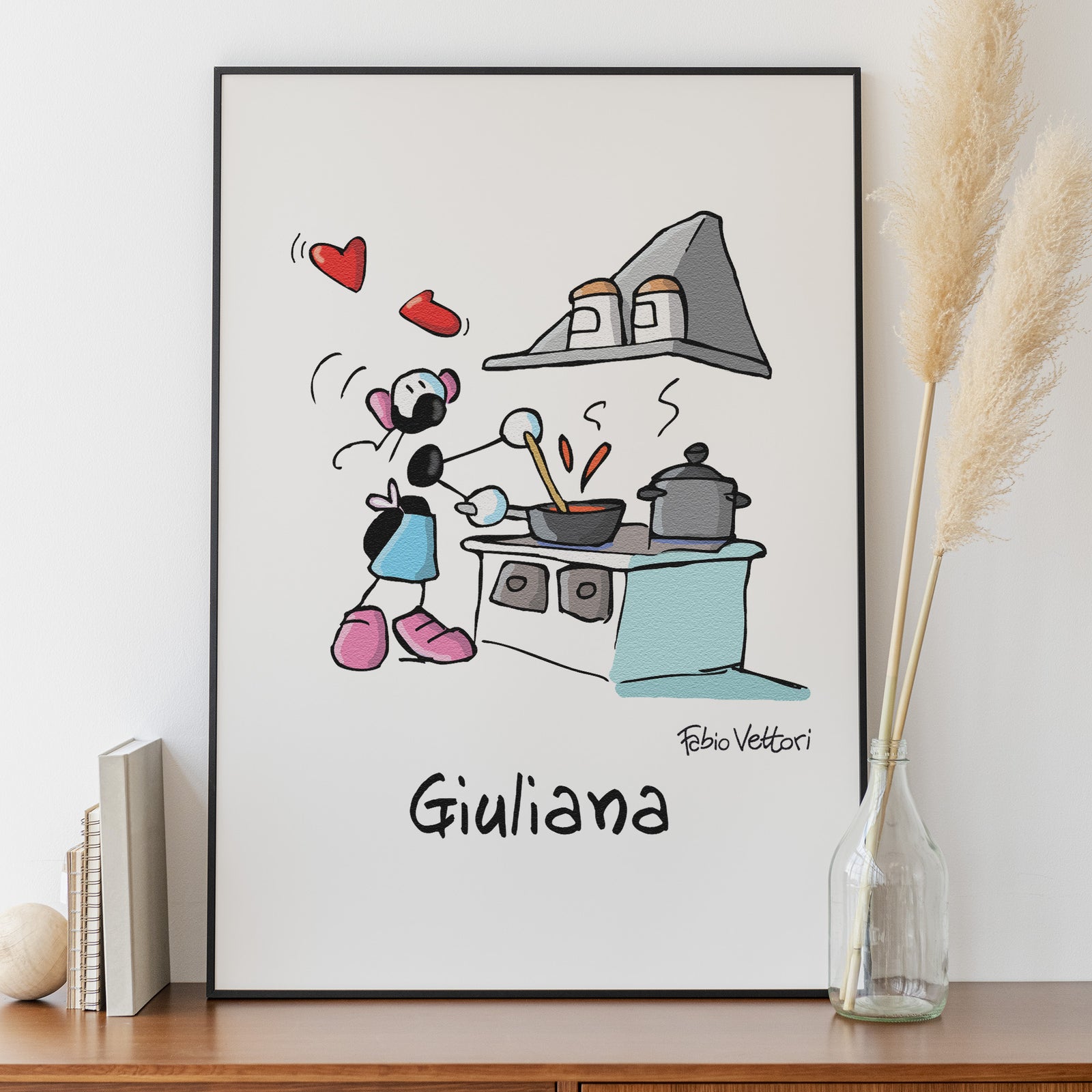 Personalized poster print with "Cook" theme