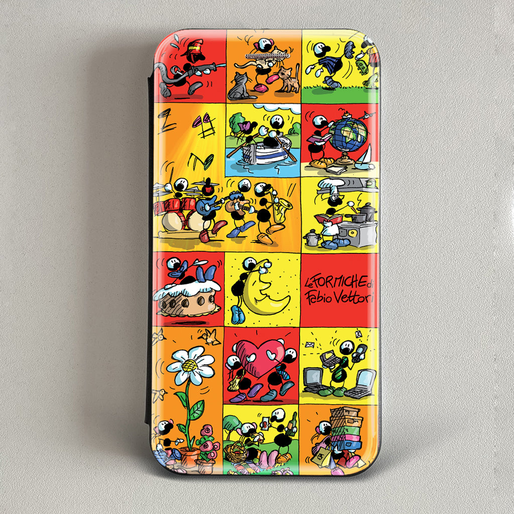 Artistic cover for Smartphone subject "Orange fun" model with "Book" opening