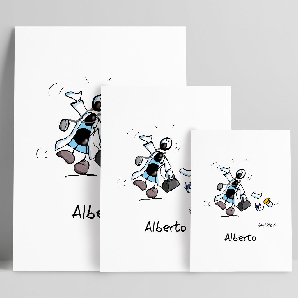 Personalized poster print with "Doctors" theme