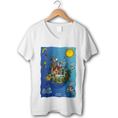 T-shirt donna elasticizzata "Mondo eco"