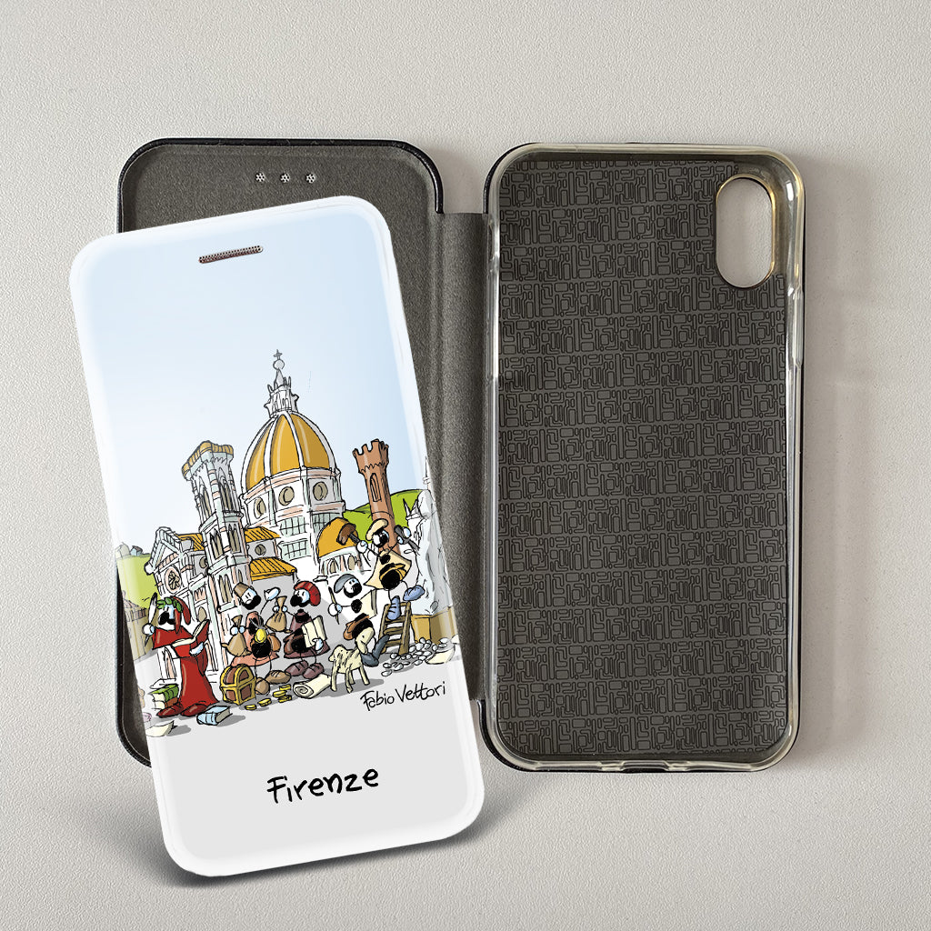 Cover artistica per Smartphone soggetto "Firenze" modello con apertura "a Libro"