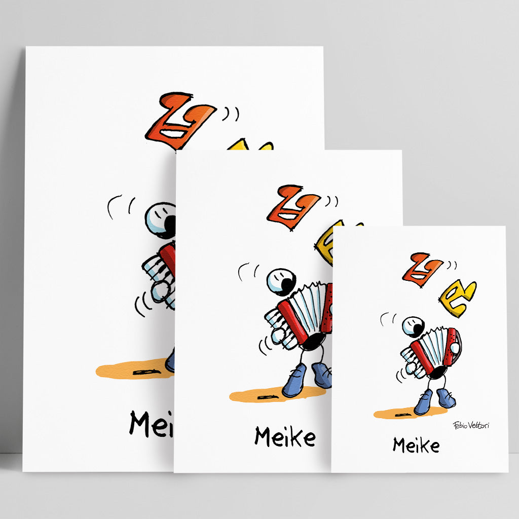 Personalized "Accordion" poster print