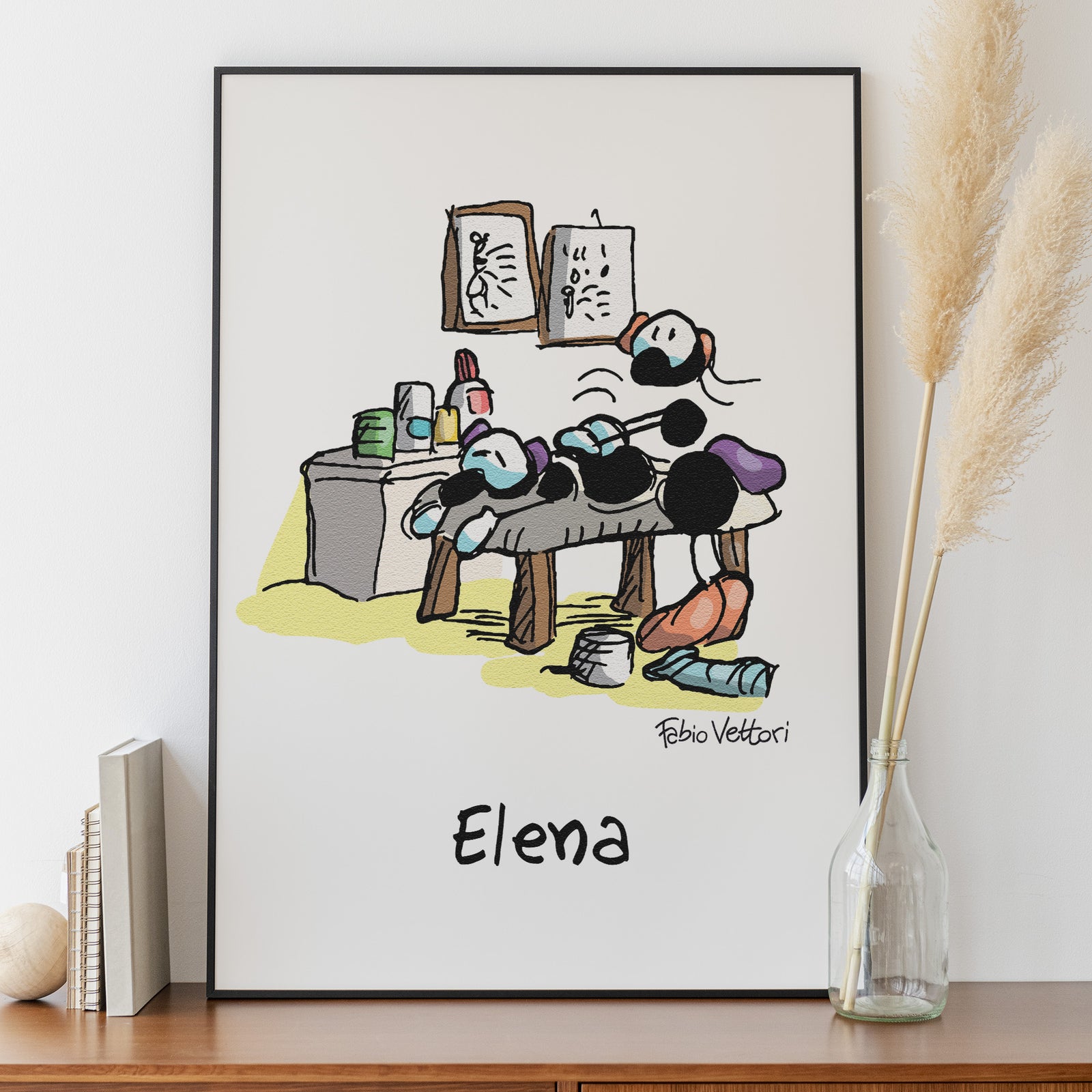 Personalized poster print with "Physiotherapist" theme