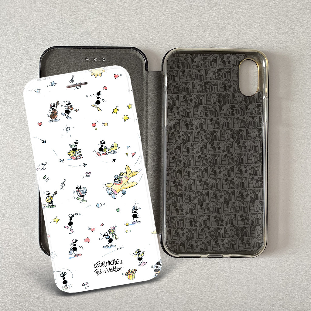 Cover artistica per Smartphone soggetto "Formiche" modello con apertura "a Libro"