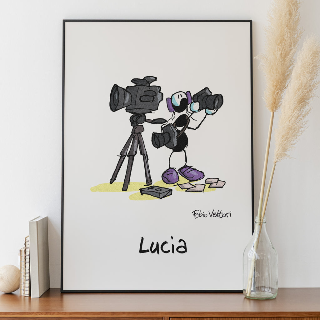 Stampa su poster personalizzata soggetto "Fotografa/o"