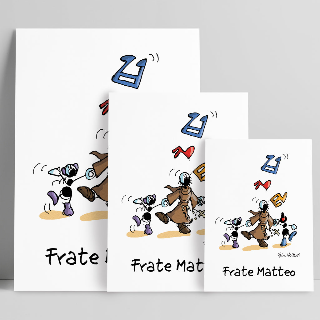 Personalized poster print with "Friar" theme