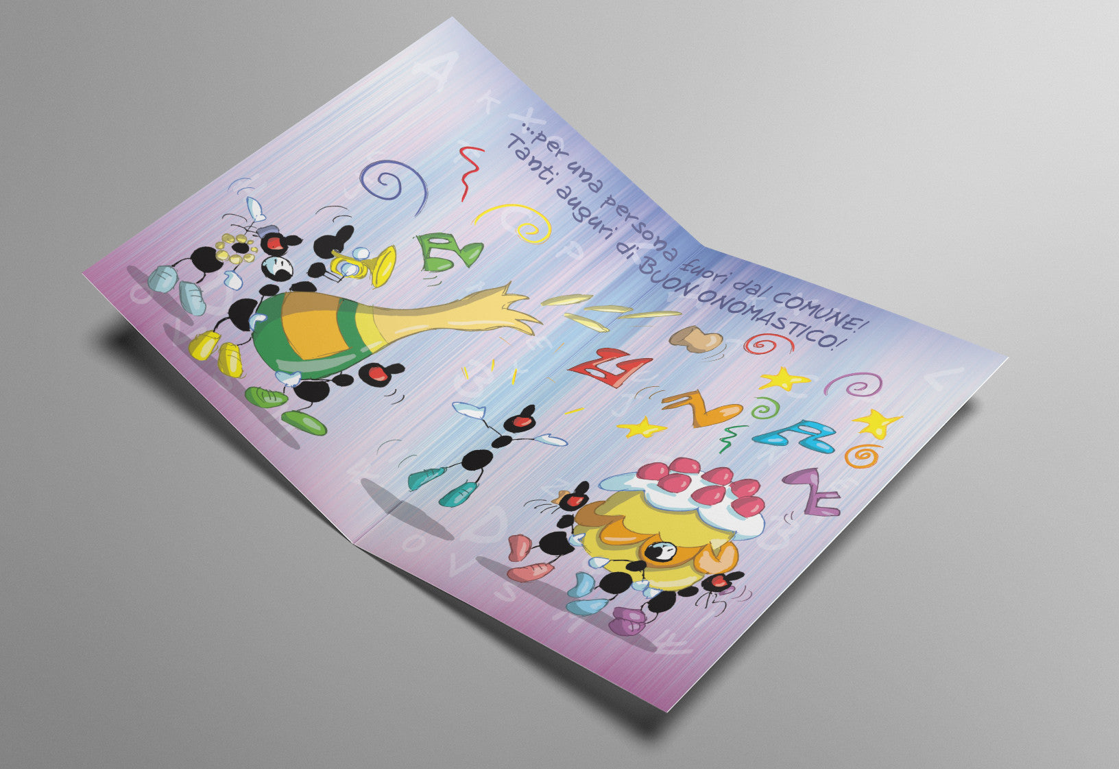 Biglietto laminato Onomastico (FV10-69)