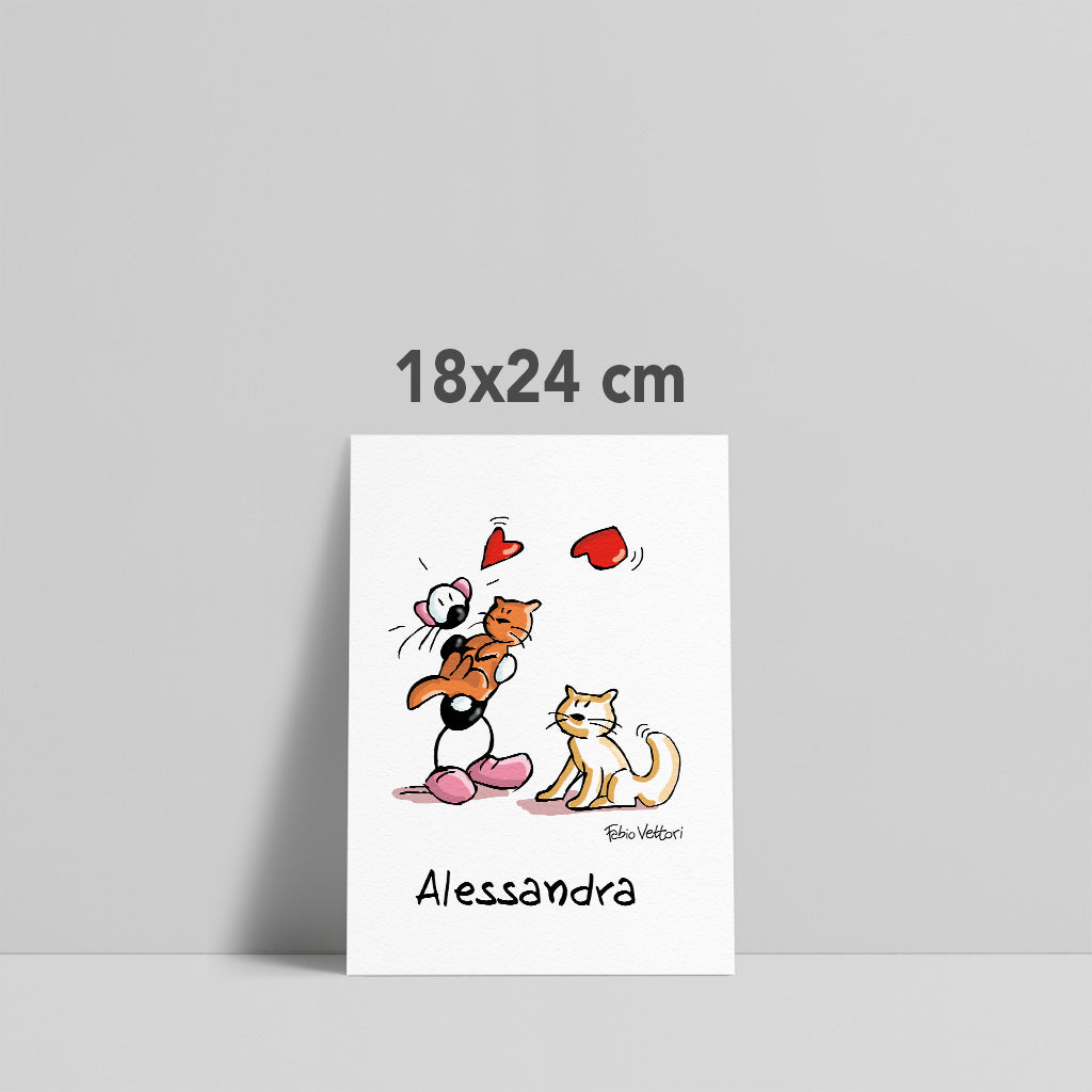 30 Etichette Indirizzo Reso Personalizzate Gatti Carini - Foto 6