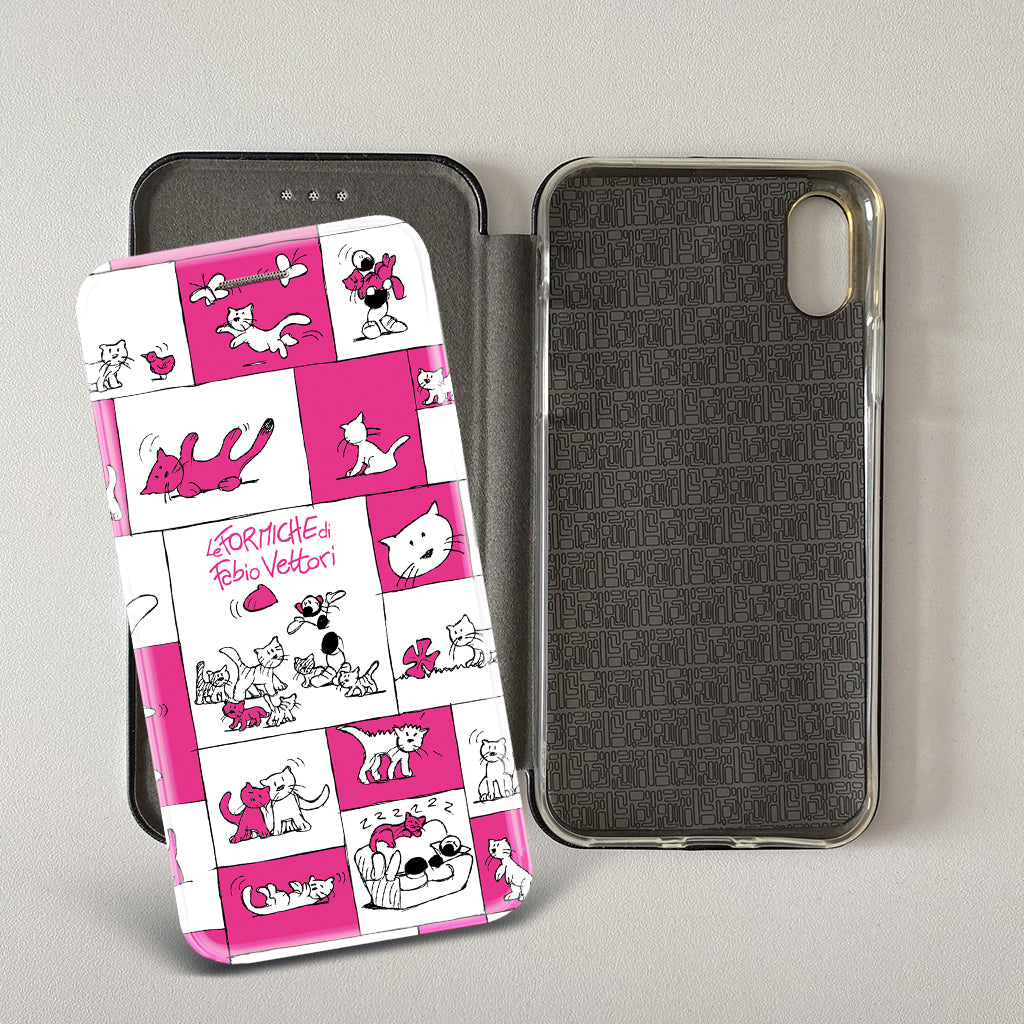 Cover artistica per Smartphone soggetto "Gatti" modello con apertura "a Libro"