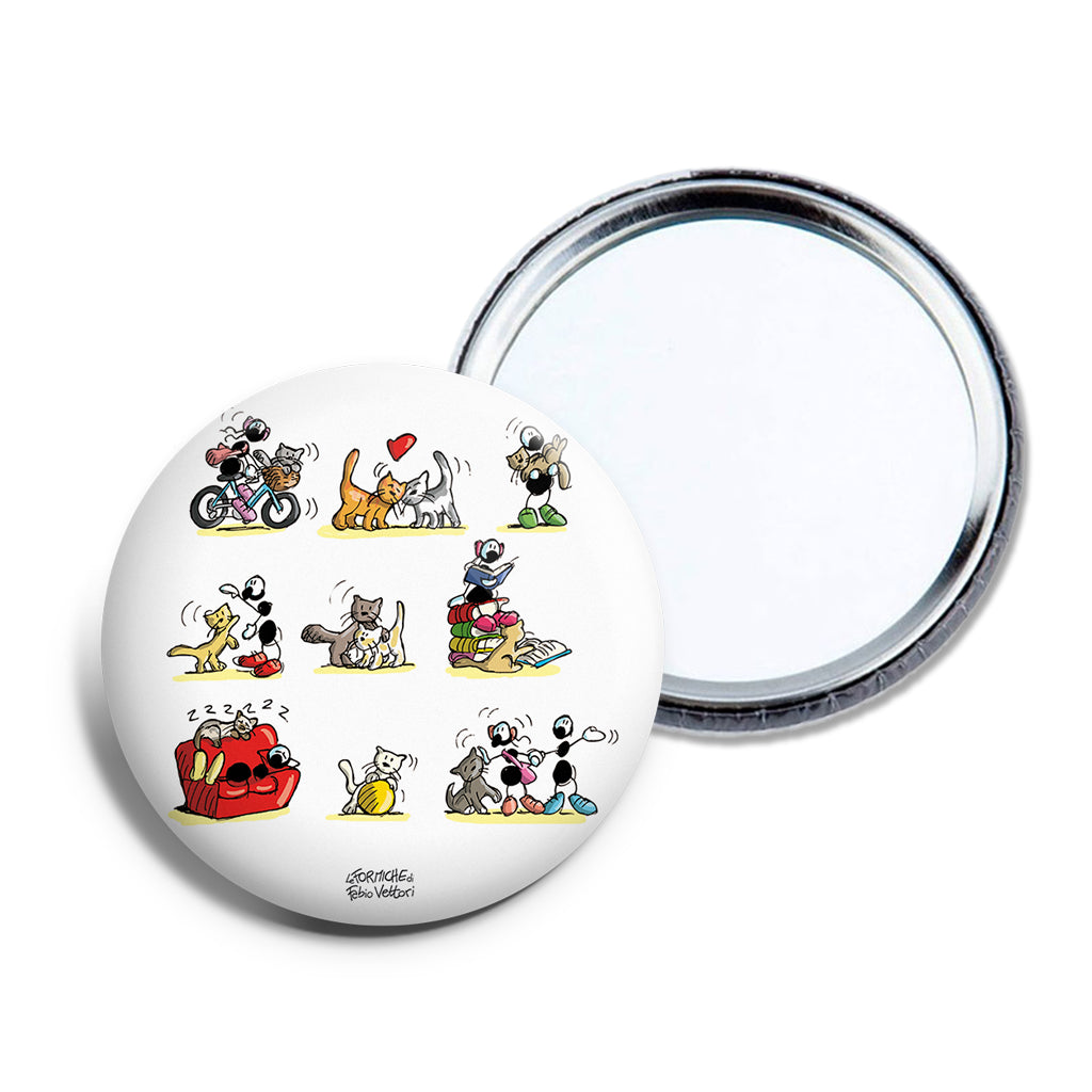 Cats purse mirror