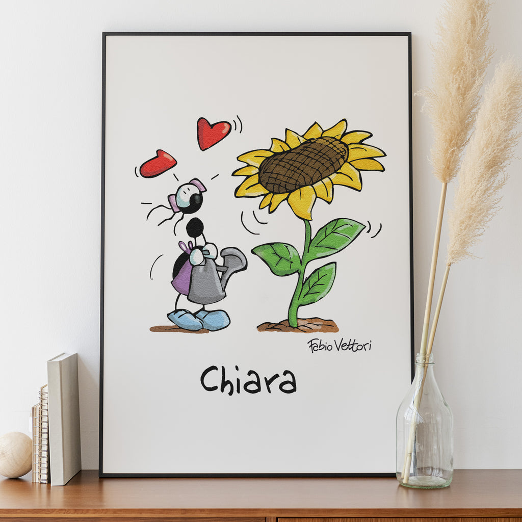 Stampa su poster personalizzata soggetto "Girasole"