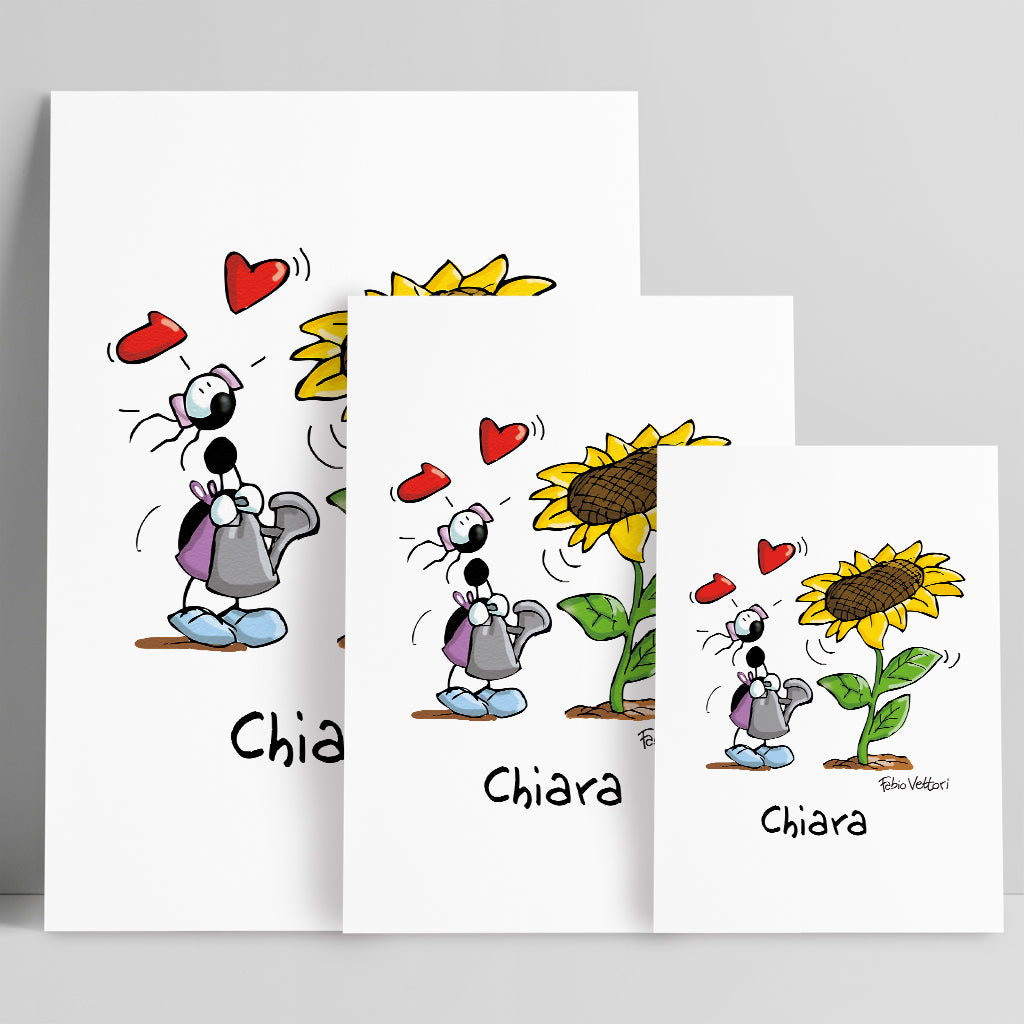 Personalized "Sunflower" poster print