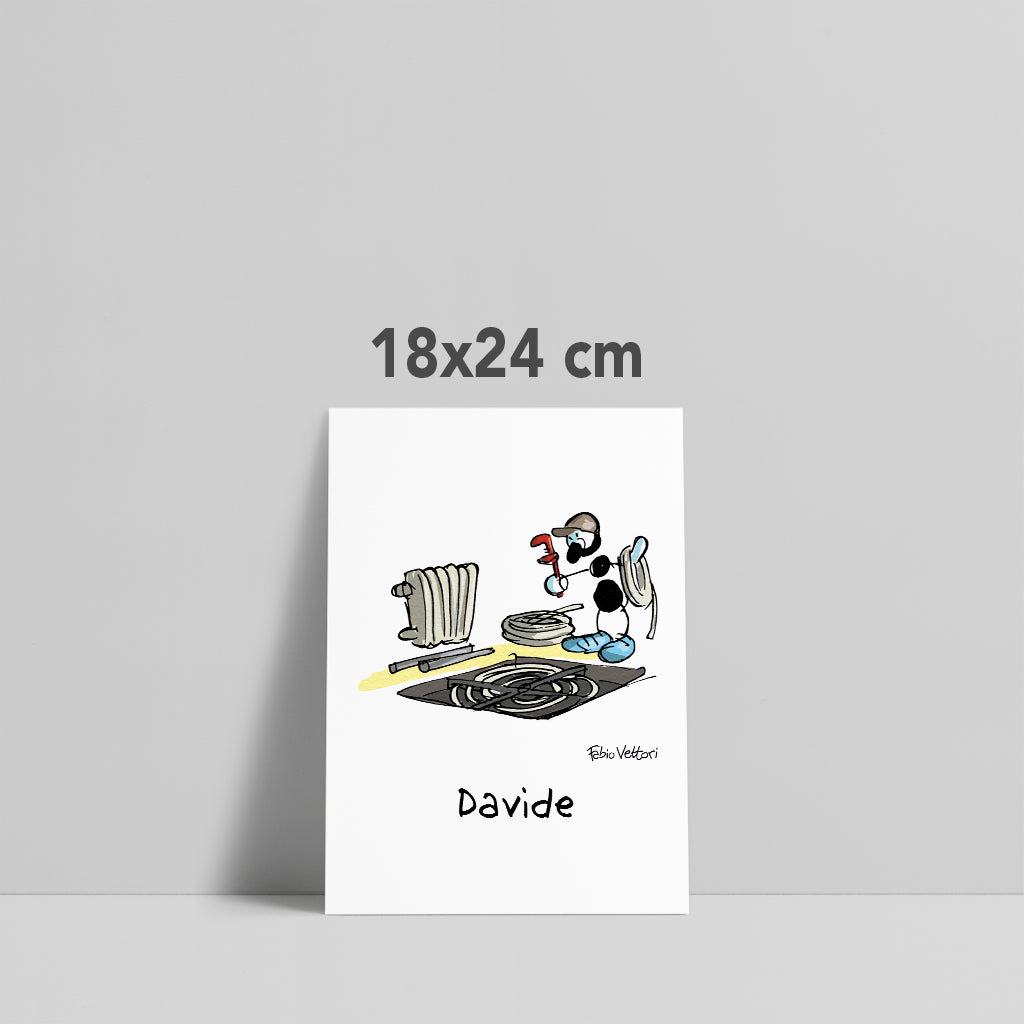 Personalized poster print with the subject "Plumber/thermo-plumber"