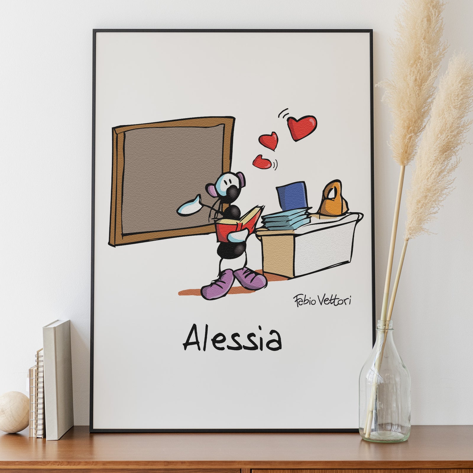 Personalized poster print with "Teacher" theme