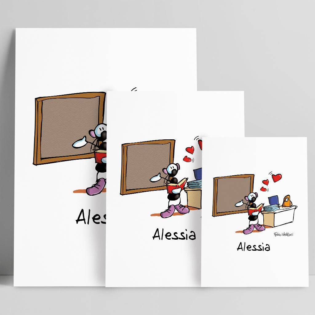 Personalized poster print with "Teacher" theme