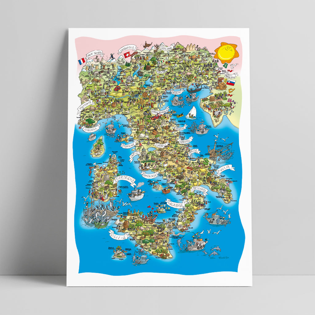 Poster "Italia dei sapori" 50x70cm