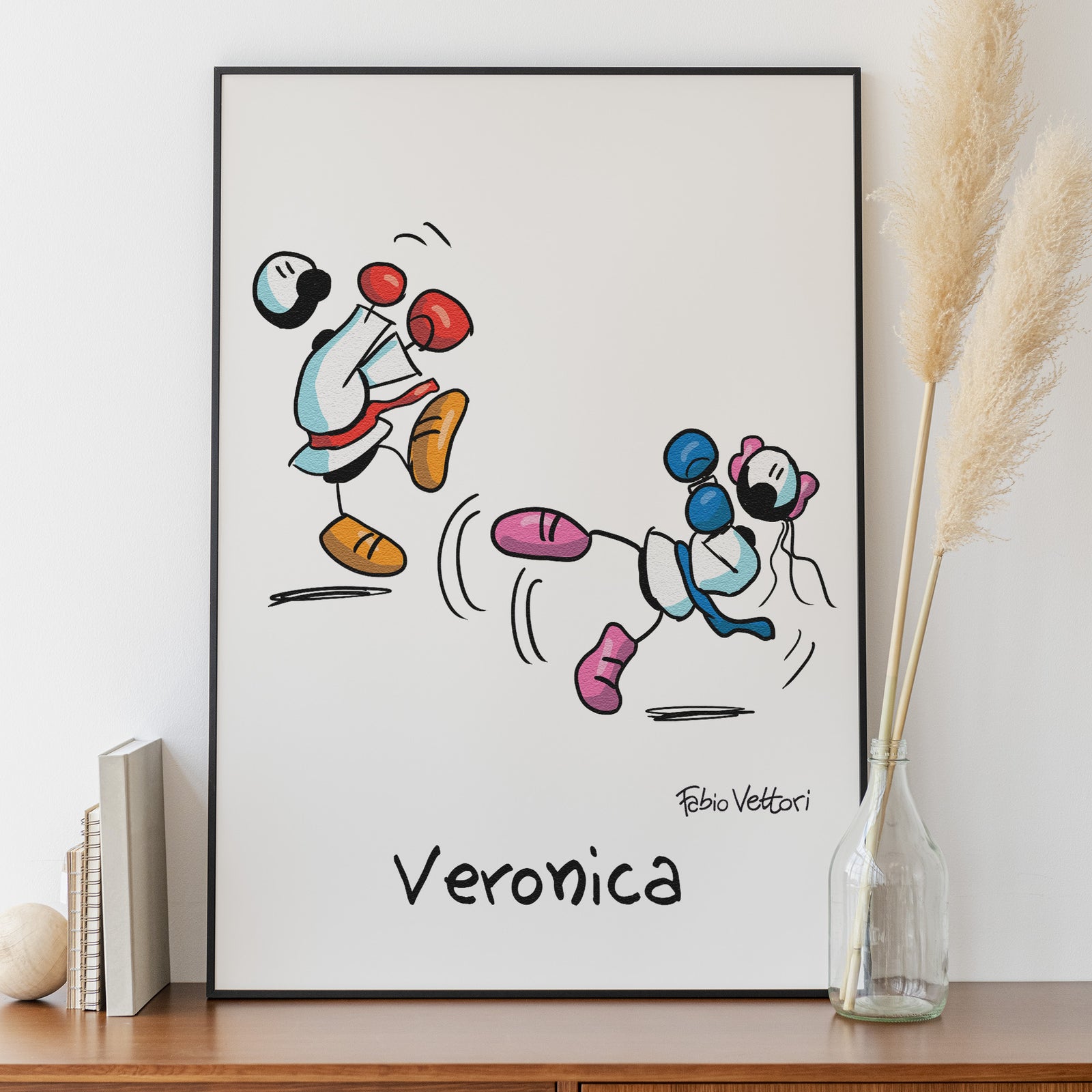 Personalized poster print with "Karate" theme