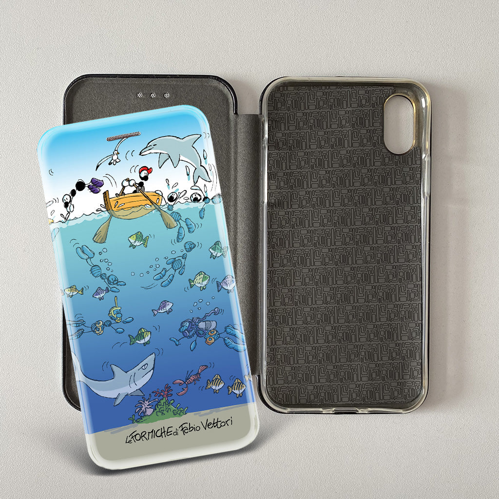 Cover artistica per Smartphone soggetto "Mare" modello con apertura "a Libro"