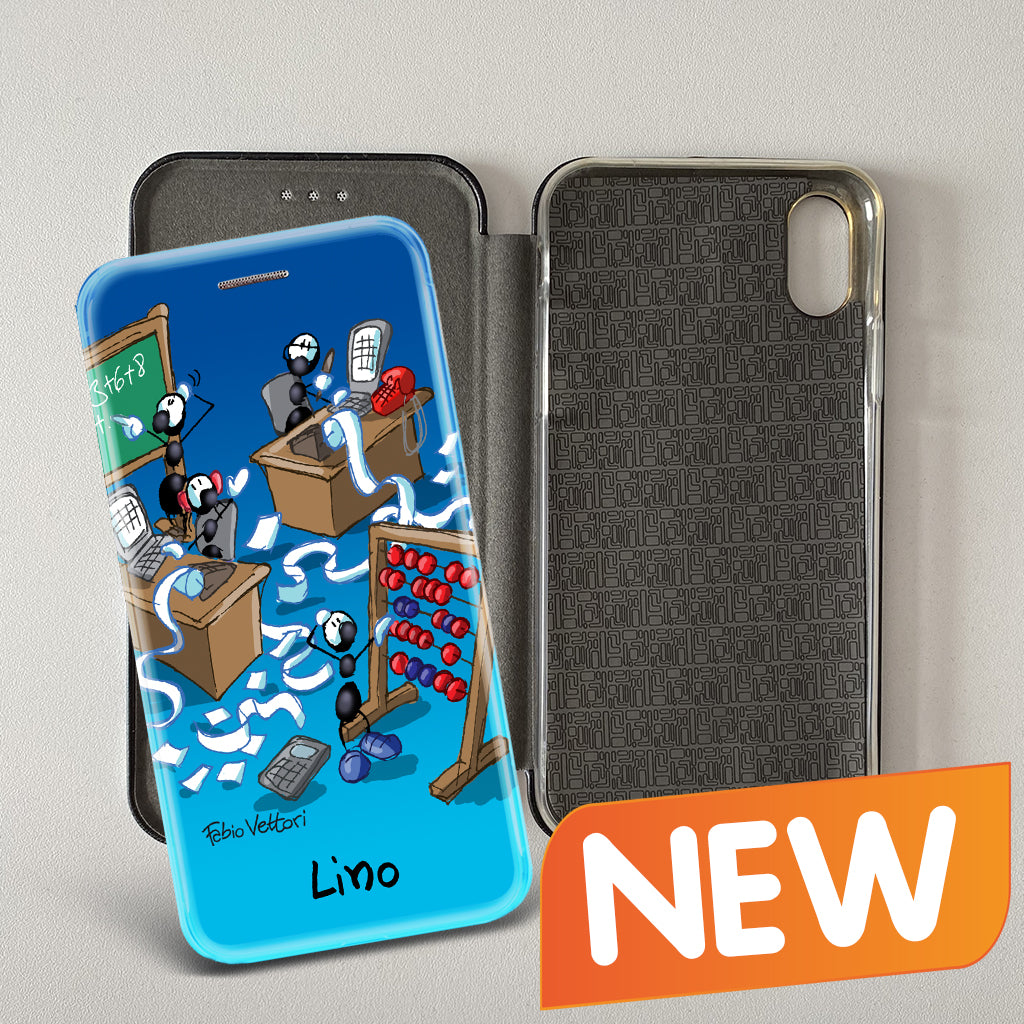 Artistic cover for Smartphone Personalized "Mathematician" subject, model with "Book" opening