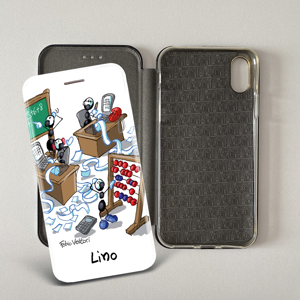 Artistic cover for Smartphone Personalized "Mathematician" subject, model with "Book" opening