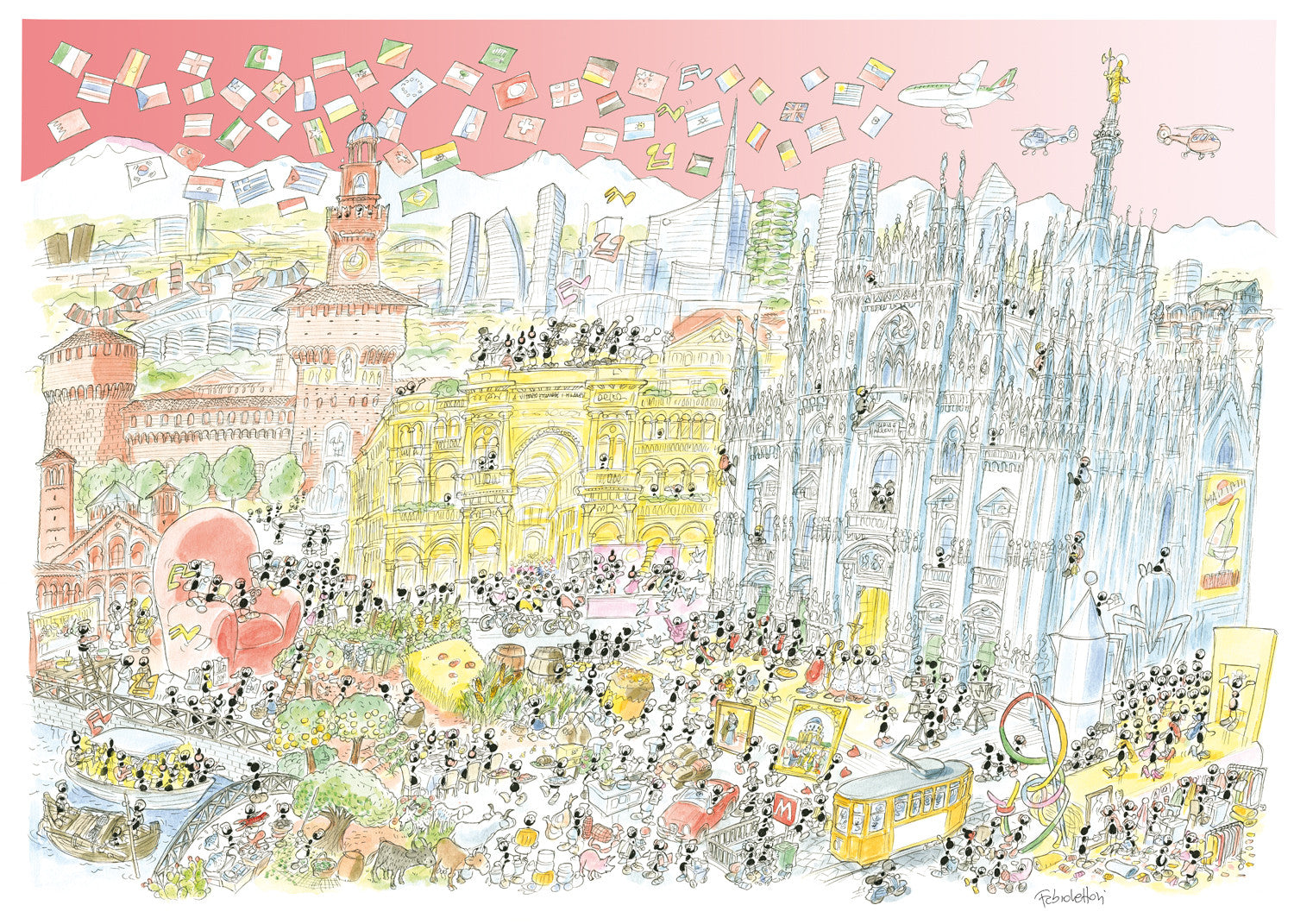 Puzzle "Milano a Colori" 1080 pezzi