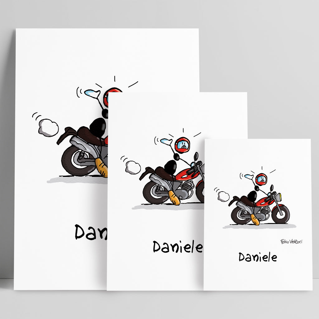 Personalized "Motorbike" poster print