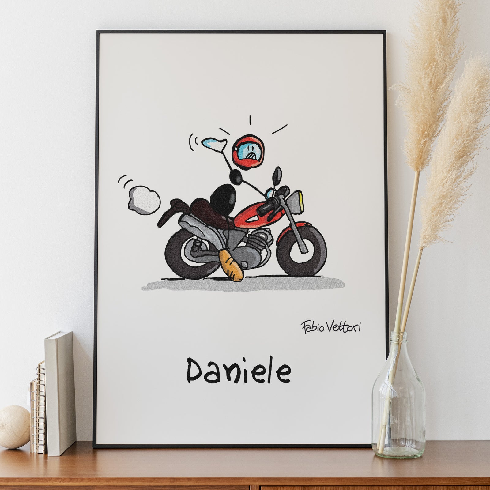 Personalized "Motorbike" poster print