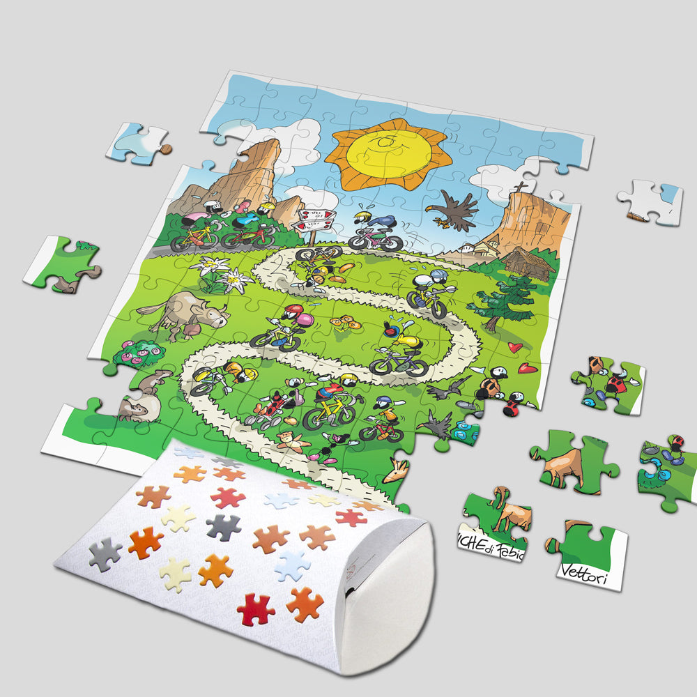 Child puzzle 96 pcs. "Mountain Biking"