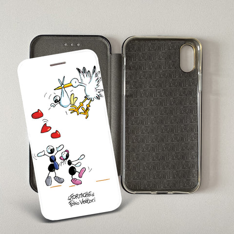 Cover artistica per Smartphone soggetto "Nascita" modello con apertura "a Libro"