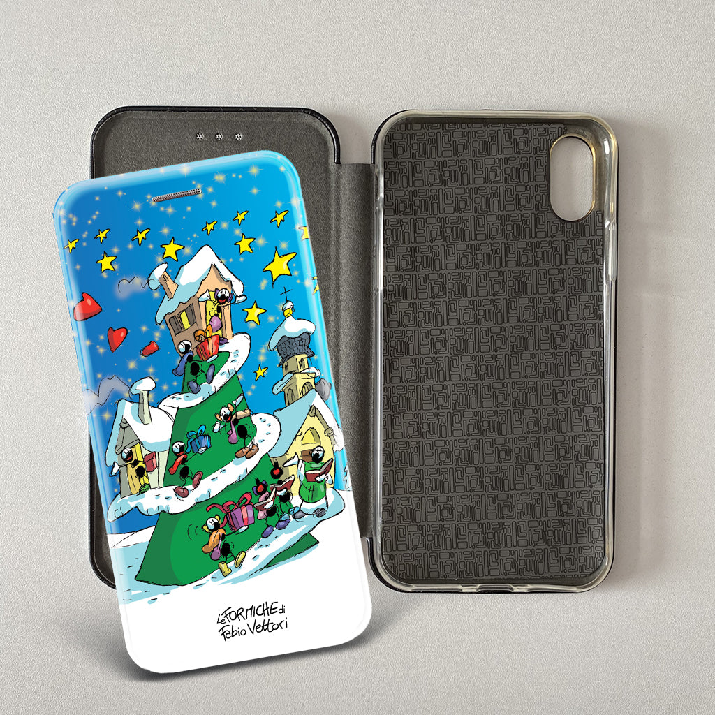 Cover artistica per Smartphone soggetto "Natale" modello con apertura "a Libro"