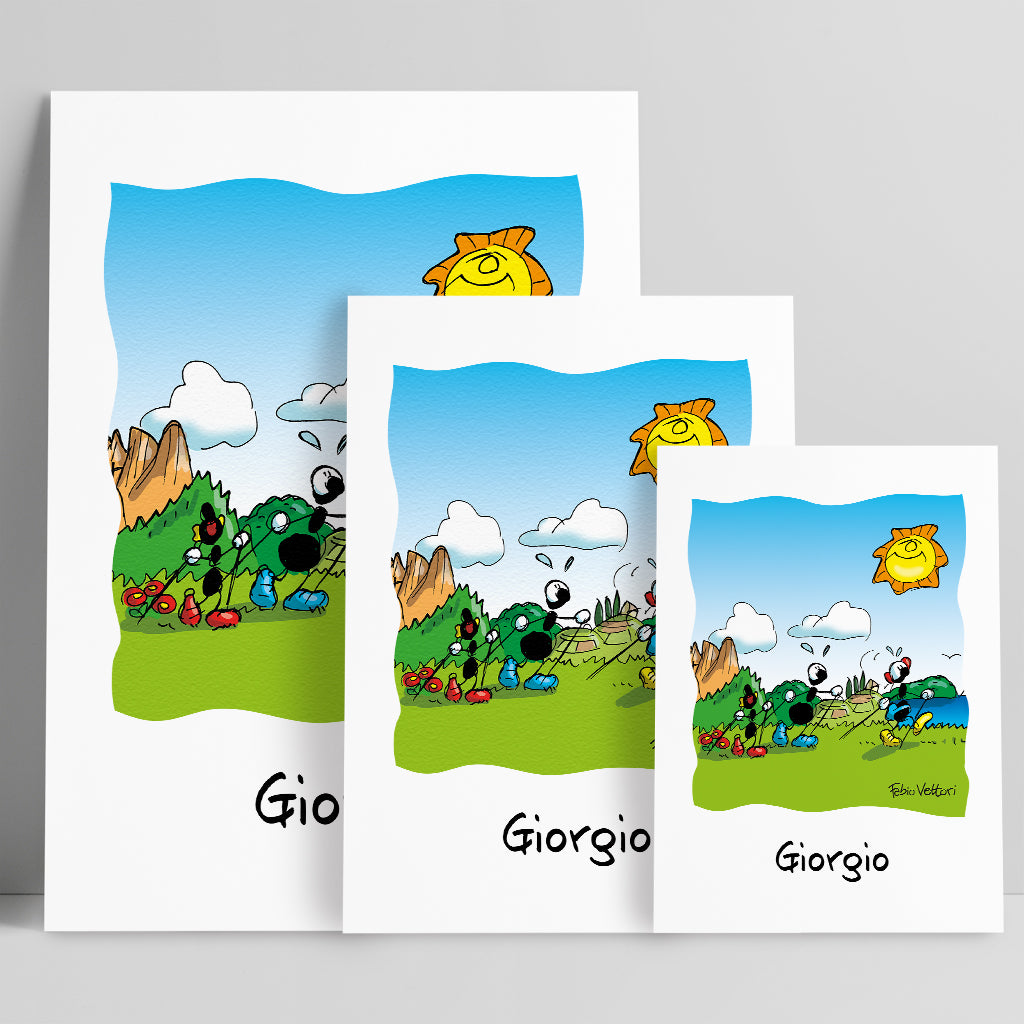 Stampa su poster personalizzata soggetto "Nordic Walking"