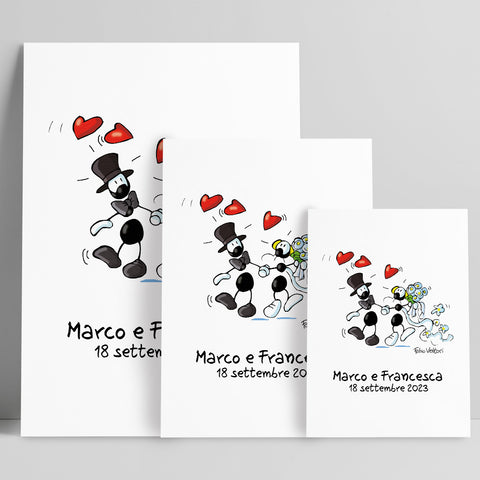 Stampa su poster personalizzata soggetto "Nozze"
