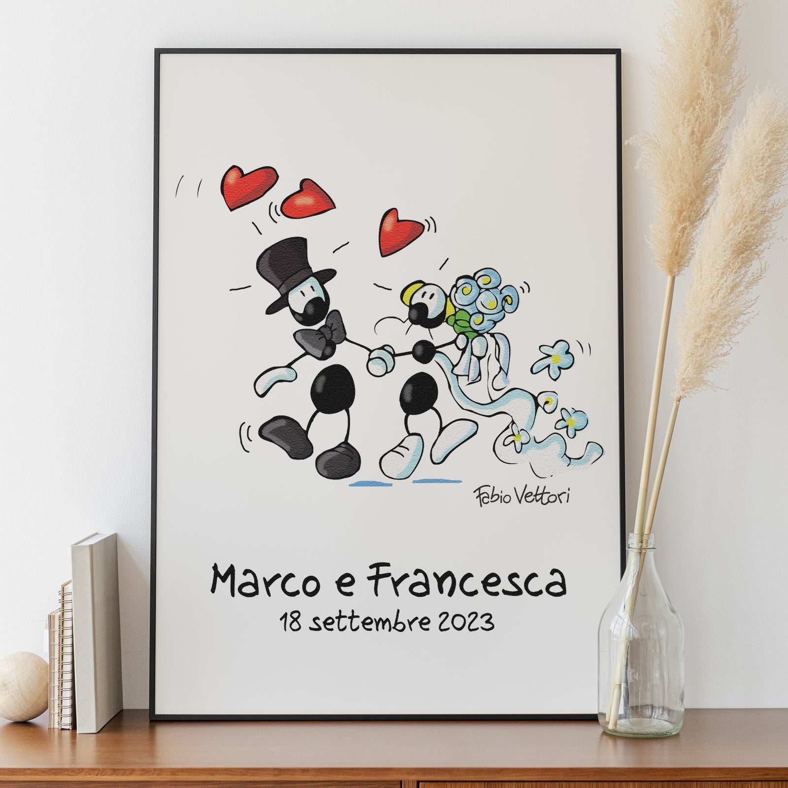 Personalized "Wedding" poster print