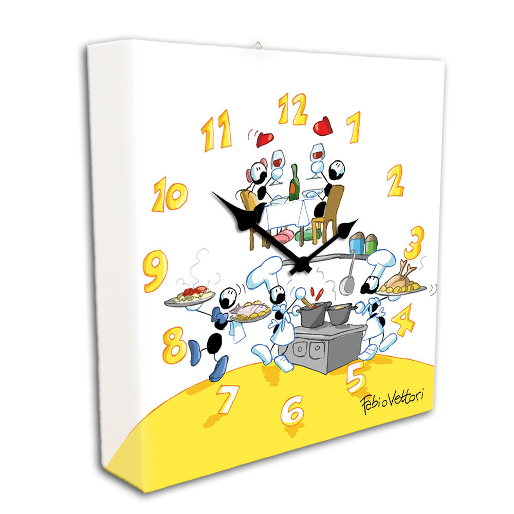 Canvas clock "COOKS"