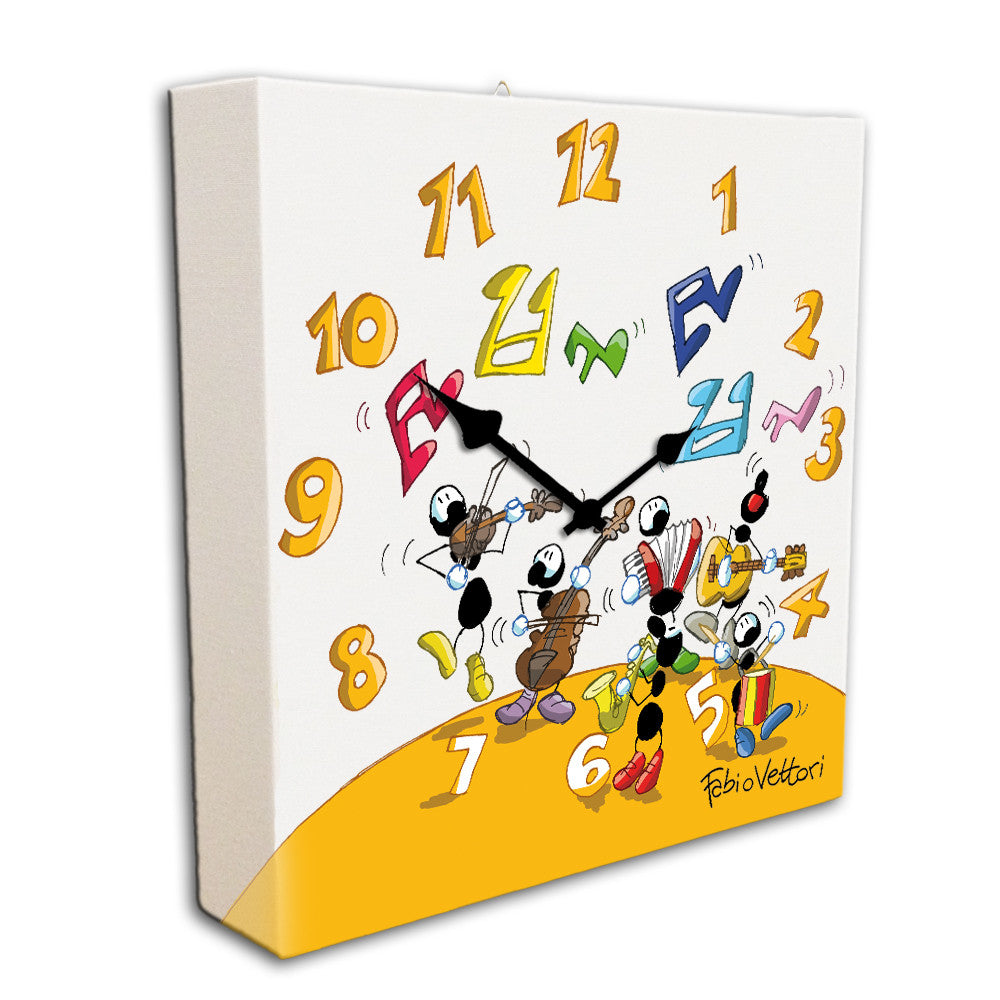 Canvas clock "MUSIC"