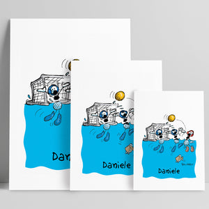 Personalized "Water Polo" poster print