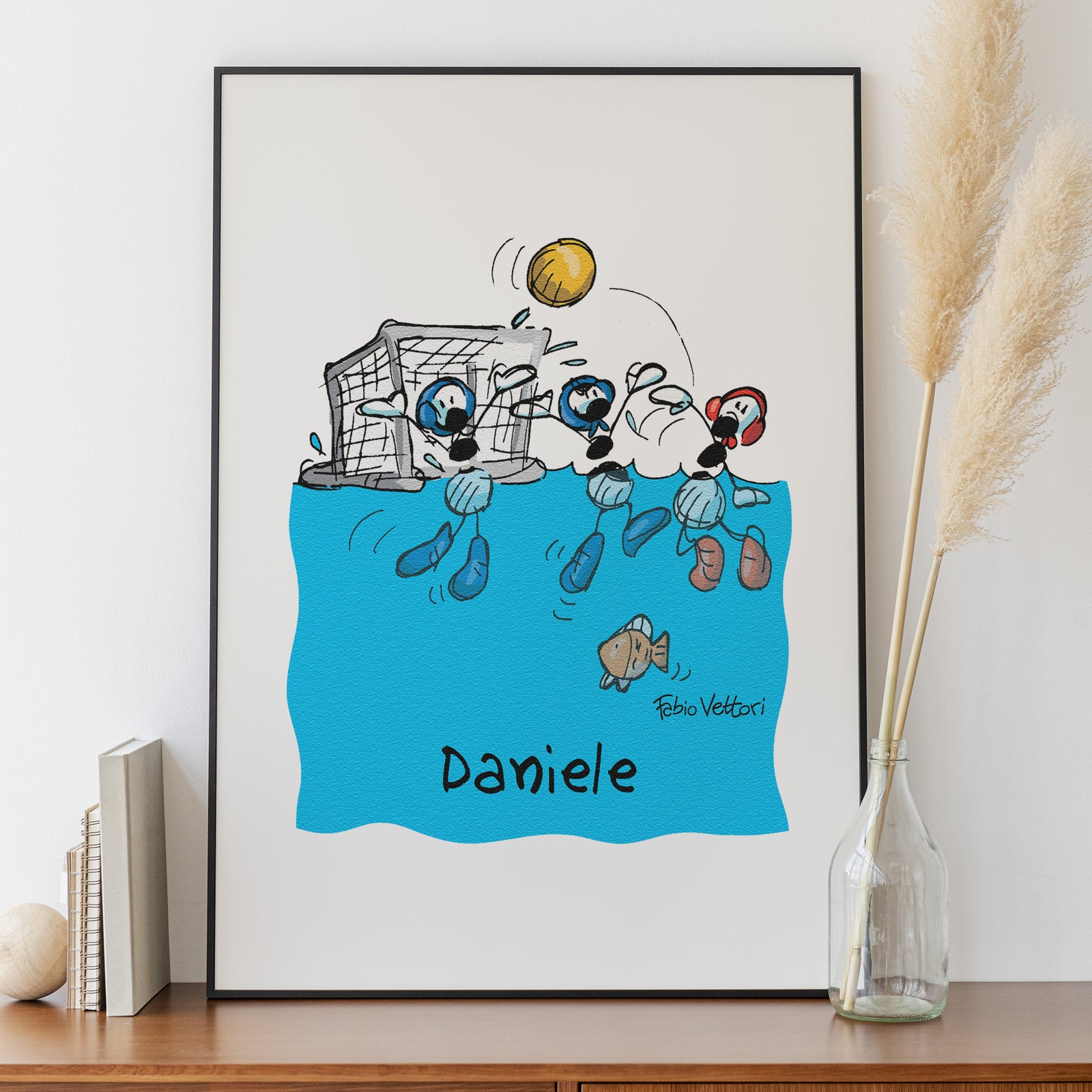 Personalized "Water Polo" poster print