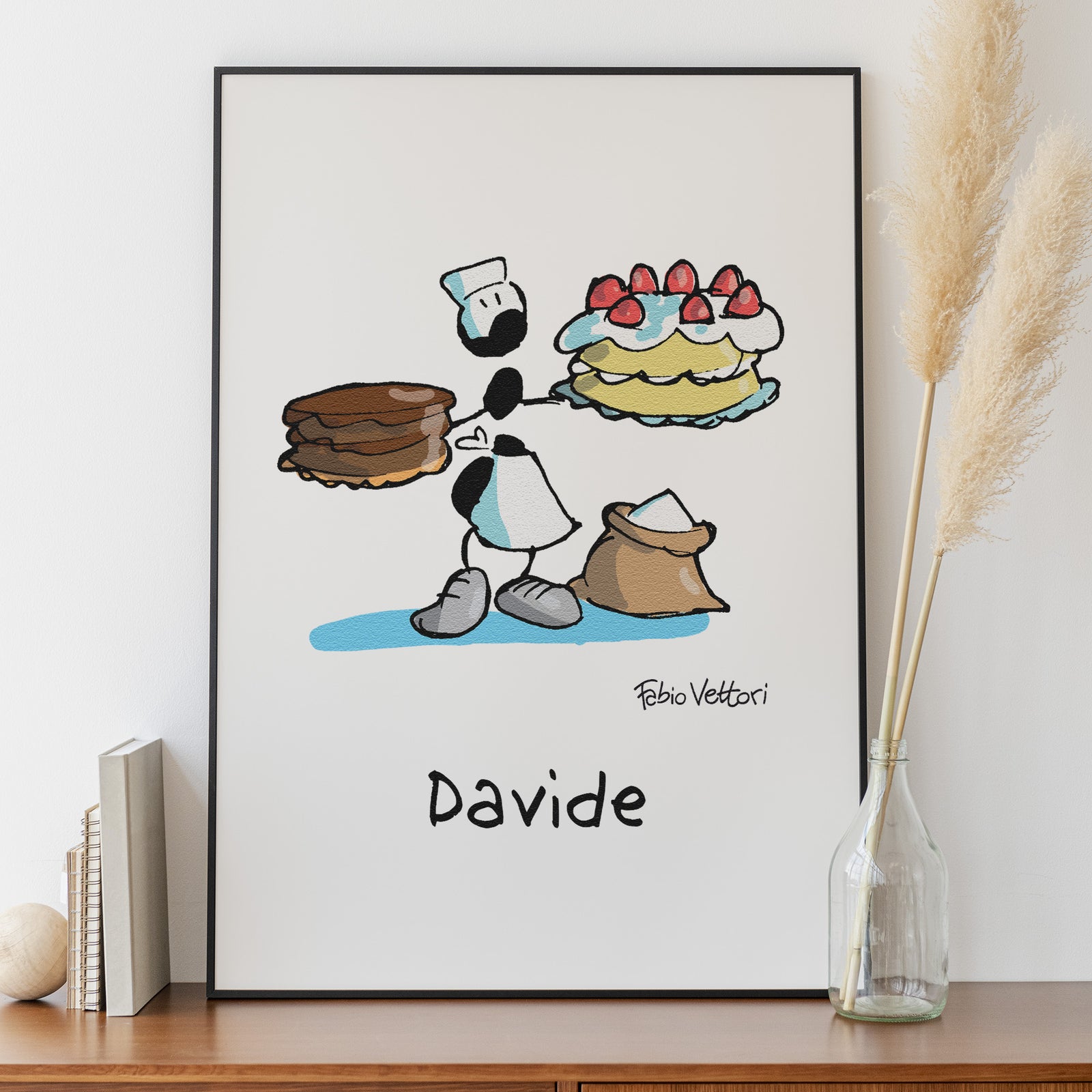 Personalized poster print with "Pastry Chef" theme