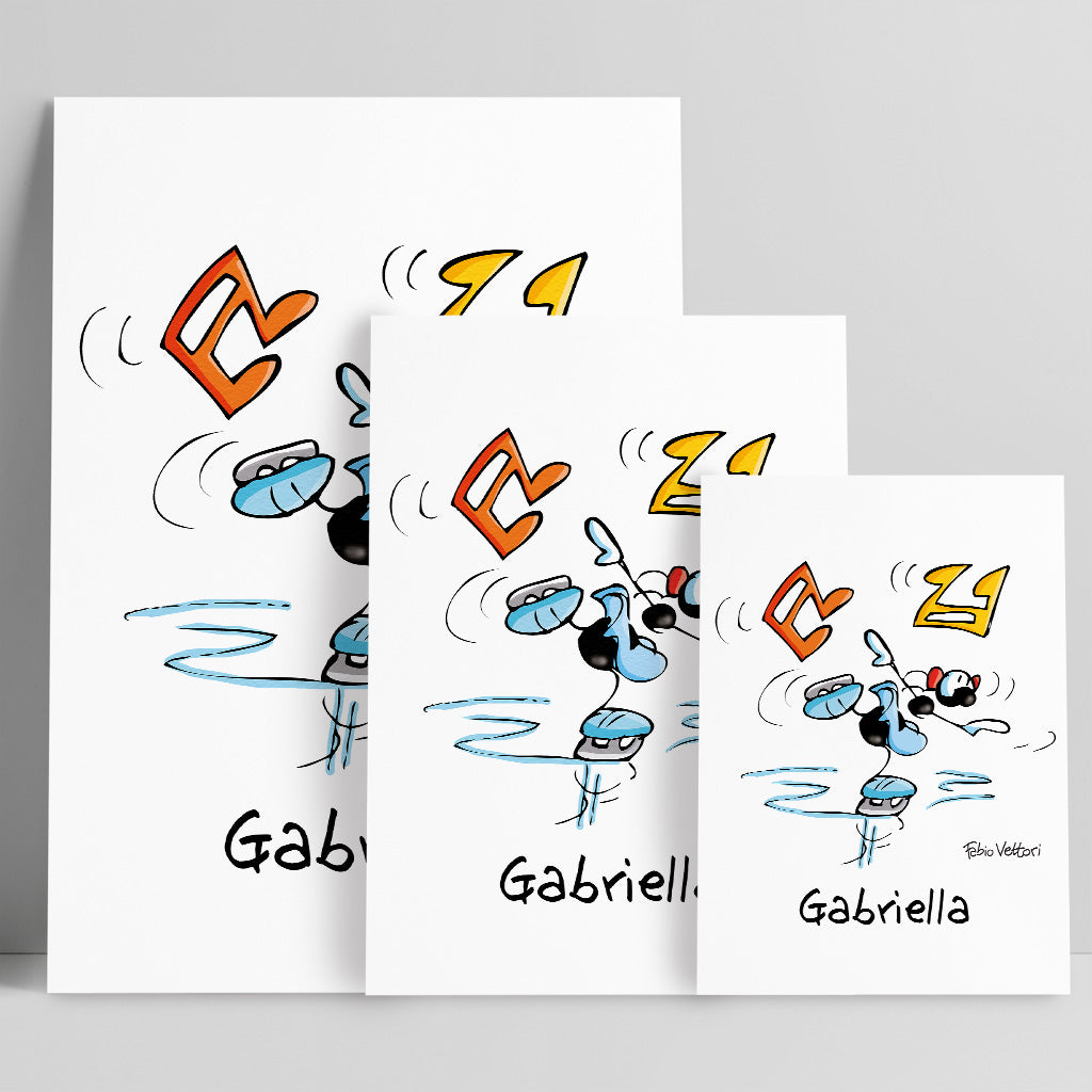 Personalized poster print with "Skater" theme