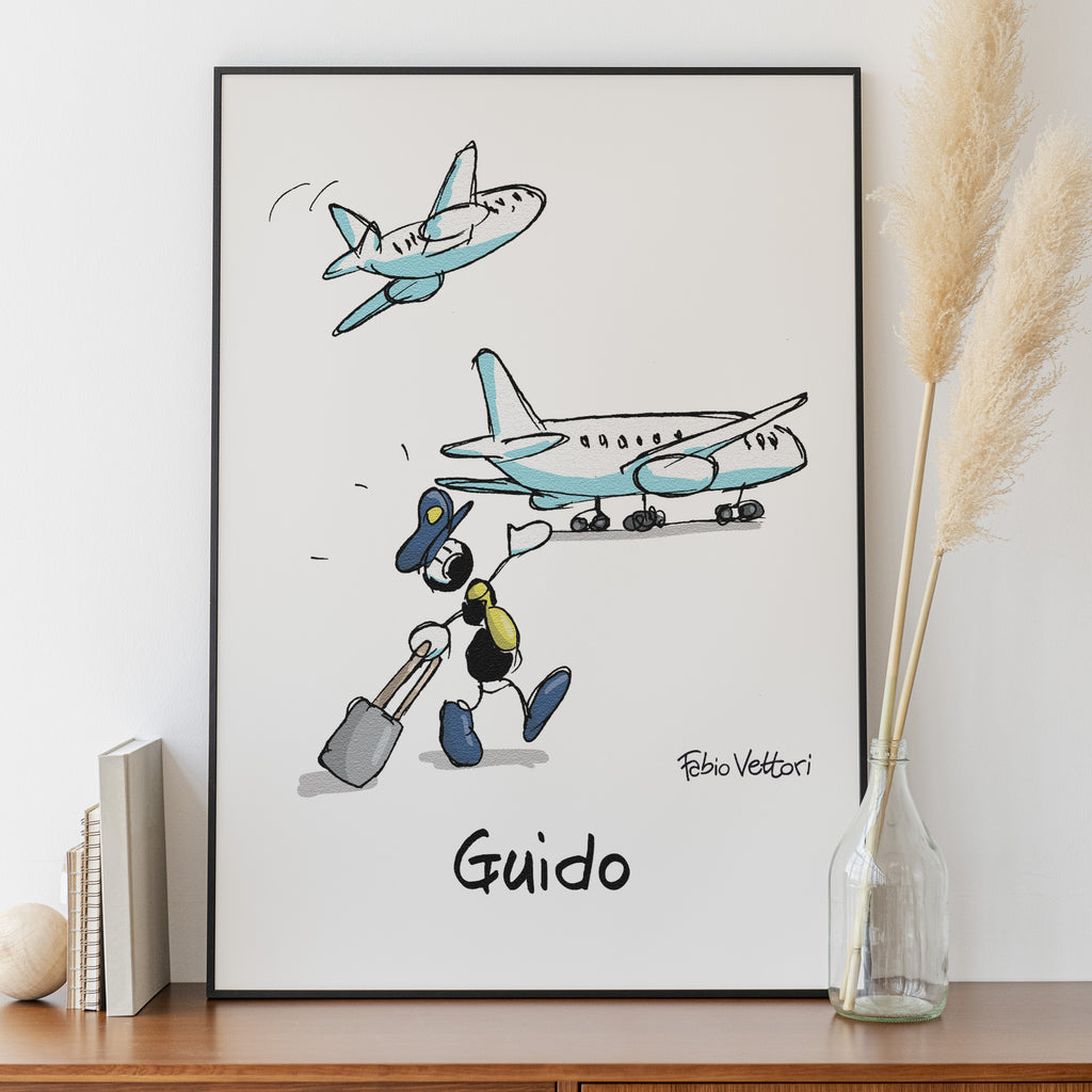 Stampa su poster personalizzata soggetto "Pilota"