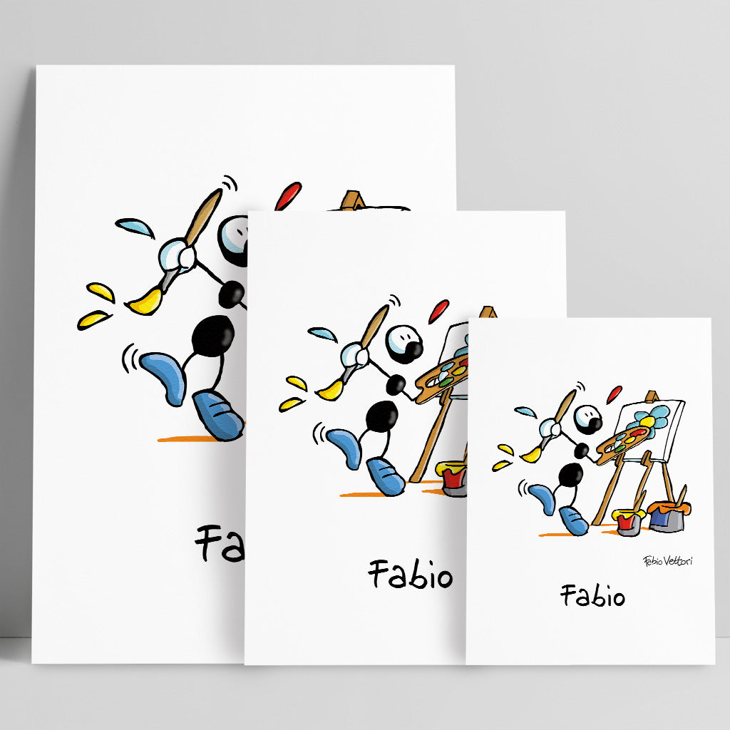 Personalized poster print with "Painter" theme