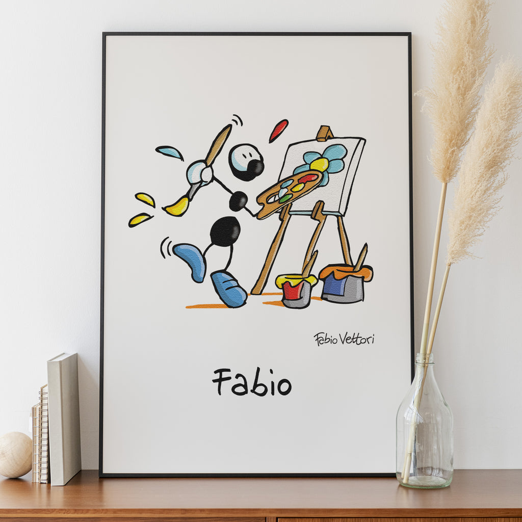 Stampa su poster personalizzata soggetto "Pittore"