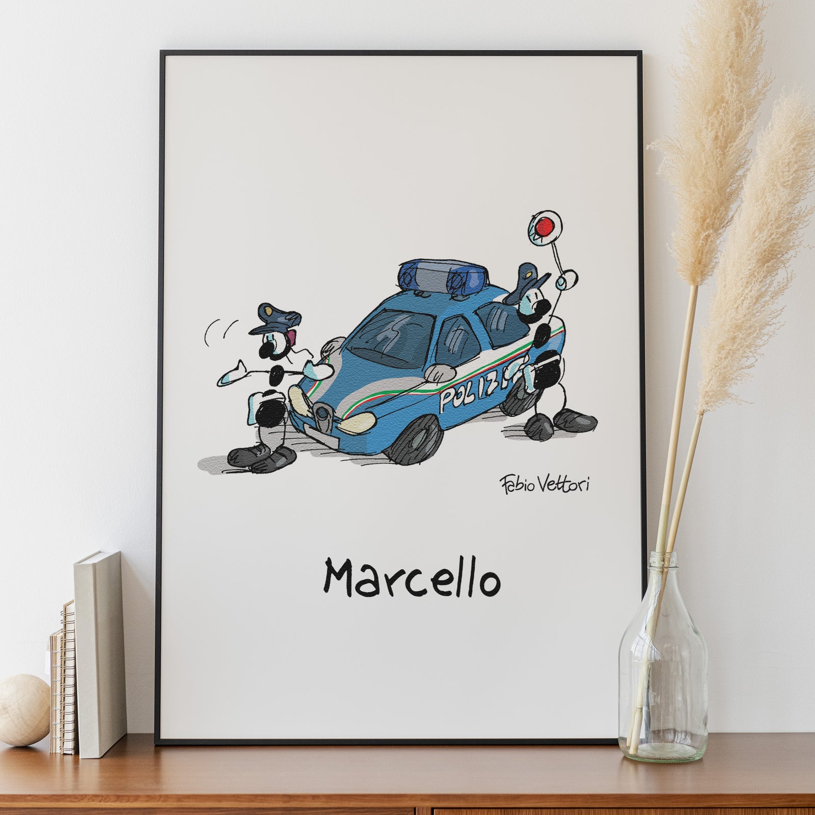 Personalized "Police" poster print