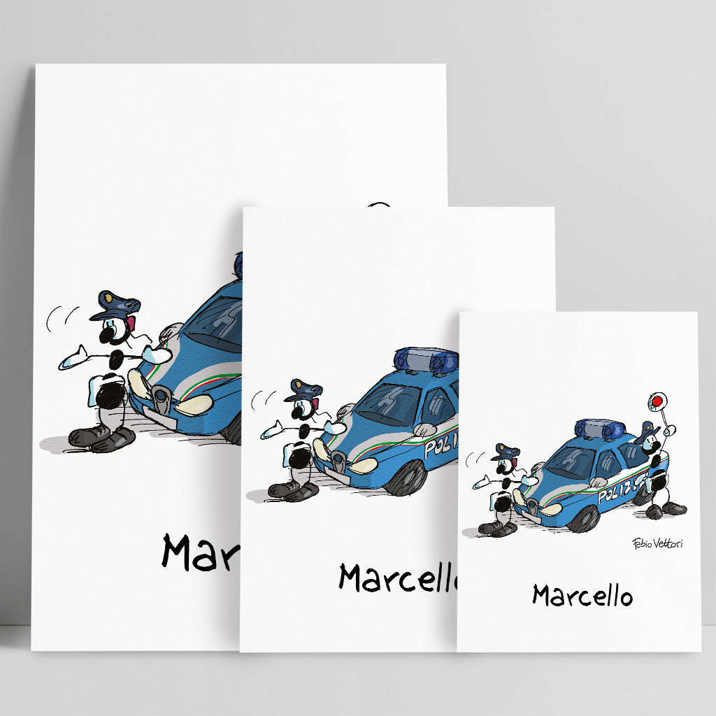 Personalized "Police" poster print