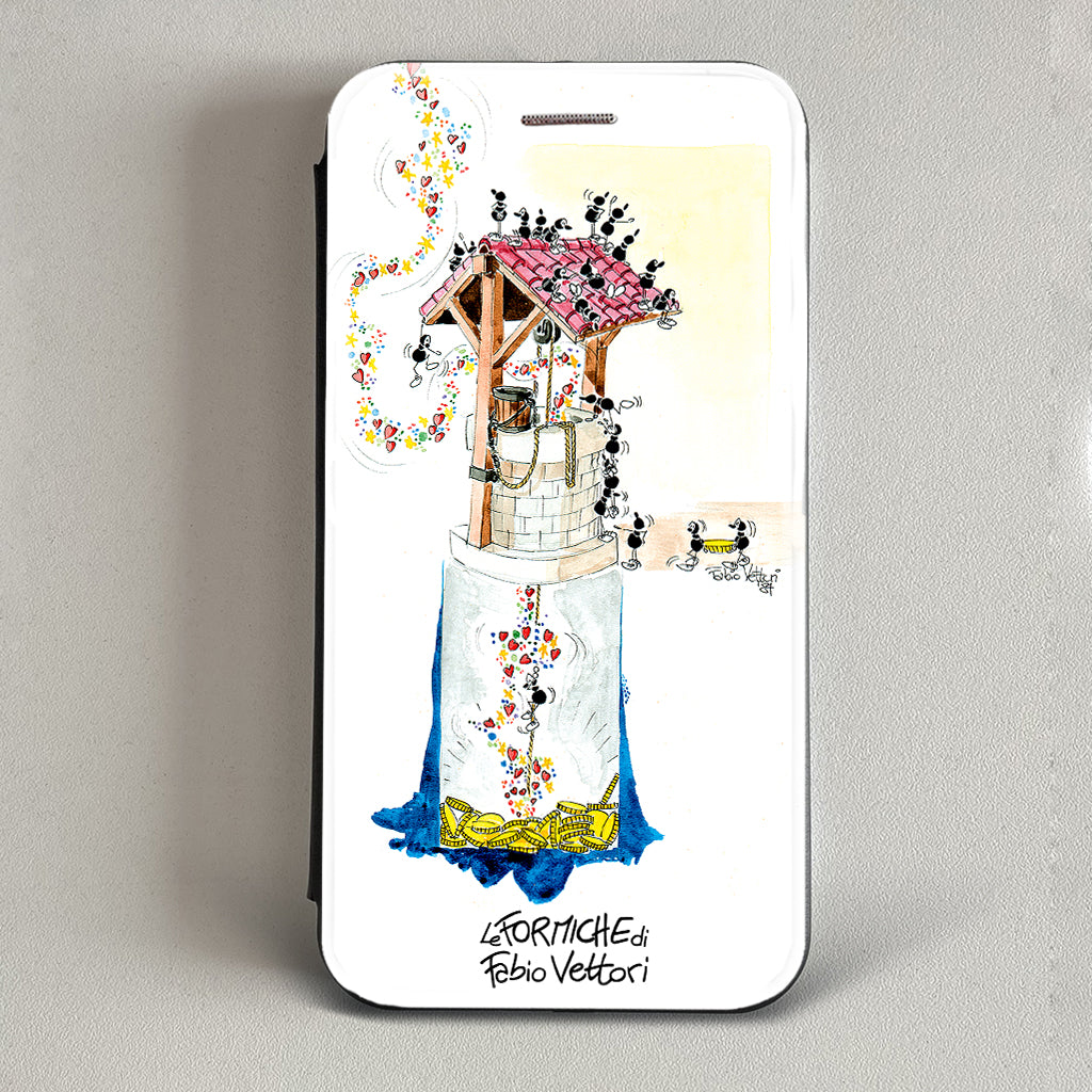 Cover artistica per Smartphone soggetto "Pozzo" modello con apertura "a Libro"