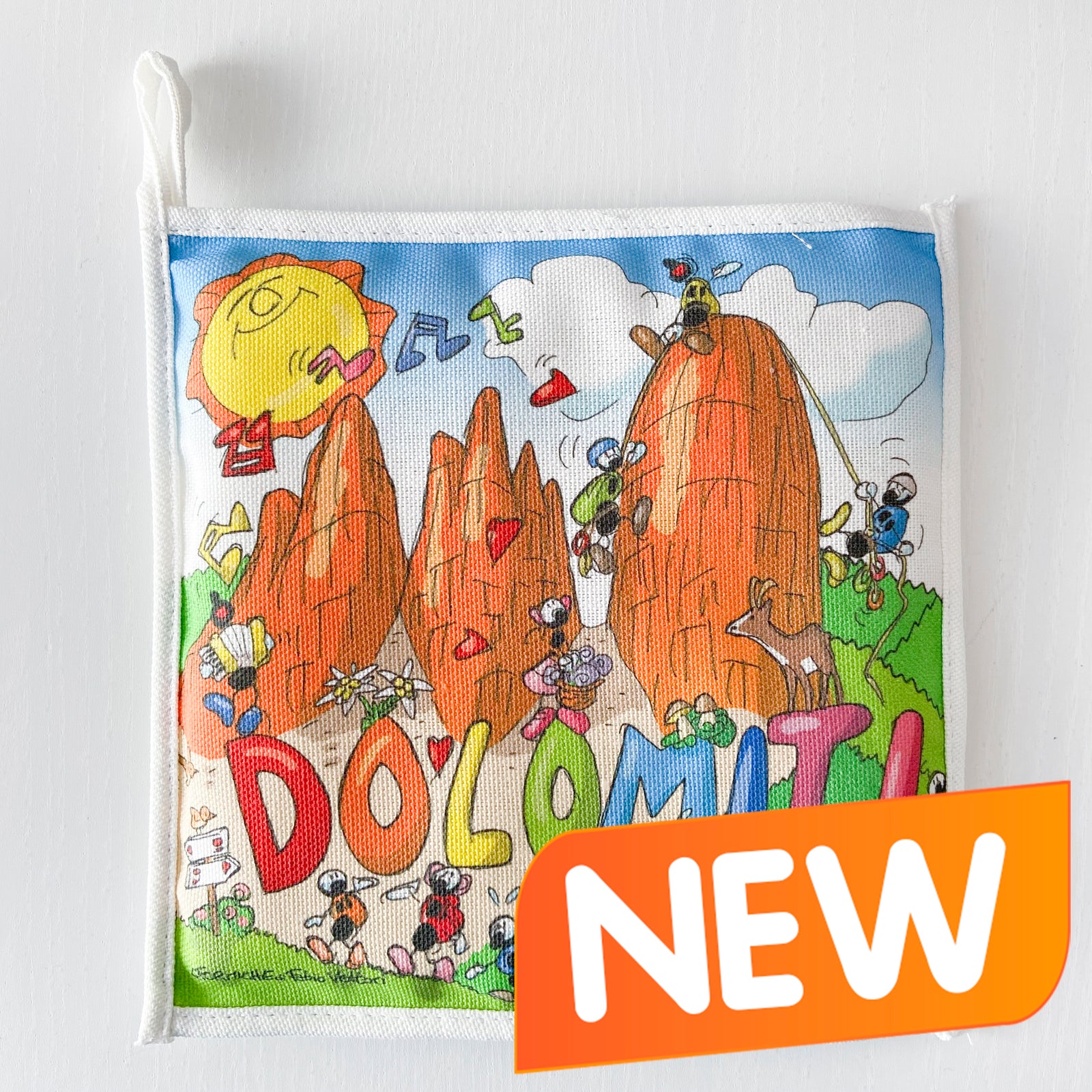 Kitchen pot holder "Dolomites" motif