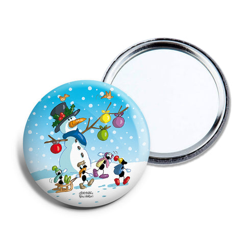 Specchietto da borsa Pupazzo di neve